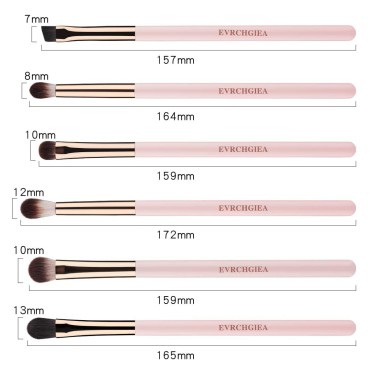 Eye Makeup Brush Set, 6 Pcs Professional Blending ...