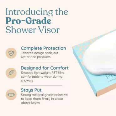 Eyelash Shield Shower Visor For Adults - 100 Eye Shields for After Surgery Shampoo, Microblading Supplies Permanent Makeup Supplies - Lash Guard - Eyelash Protector - Eye Shield After Cataract Surgery