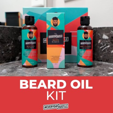 #EverydayHustle Complete Beard Oil Care Kit for Me...