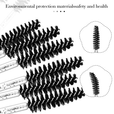 300 Pcs Disposable Crystal Mascara Wand Eyelash Br...