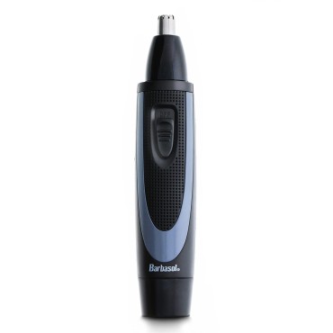Barbasol Battery Powered Electric Ear and Nose Trimmer With Stainless Steel Blades, Foil Attachment, Detail Trimmer and Stand