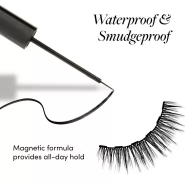 Glamnetic Magnetic Eyeliner - Black | Waterproof Liquid, All-Day Hold for Magnetic Eyelashes, Sweatproof, Paraben-Free - 7.5ml