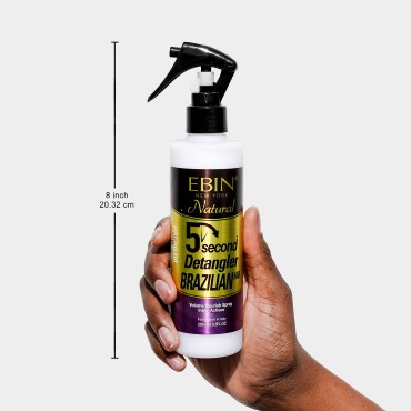 5 Second Detangler - infused with Moroccan Argan Oil | Instant moisture | Lightweight conditioning | Softening and smoothing | Add natural shine and moisture | Wig & Weave 8.5 oz / 250ml