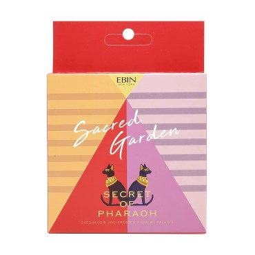 EBIN NEW YORK Secret of Pharaoh Eye Shadow Palette, SACRED GARDEN, High-Pigmented