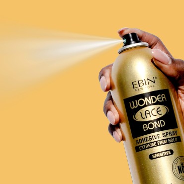 EBIN NEW YORK Wonder Lace Bond Adhesive Spray - Sensitive (Extreme Firm Hold), 6.08 fl. oz./ 180ml | Fast Drying, No Residue, No Build up, Powerful Hold, All-Day Hold, Daily Wig Application