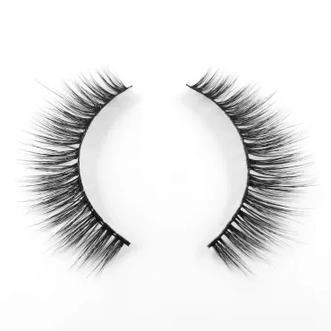 EDA LUXURY BEAUTY CATCH 3D Faux Mink False Eyelashes - Natural Look Lashes, Light Volume, Medium Long Eyelash Extensions - Eye-Lifting, Flare Spiky Cat Eye Effect Fake Eyelashes - Vegan & Cruelty-Free