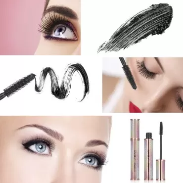 4D Silk Fiber Lash Mascara Liquid Eyeliner Set Wat...