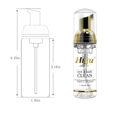 Lash Cleanser for Extensions 50ml (2 bottles) Lash Shampoo Eyelash Extension Wash Shampoo Gentle Deep Cleansing and No Irritating No Burning Eyelash Shampoo for Lash Extensions for Sensitive Eyes