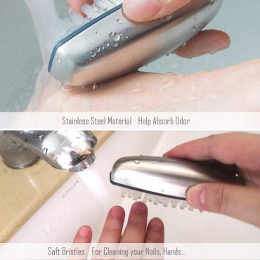 Hand and Nail Brush cleaner,Stainless Steel Soap, ...