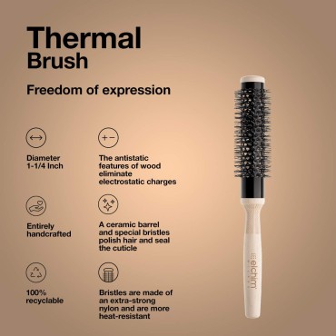 Elchim Thermal Hair Brush, 1 1/4