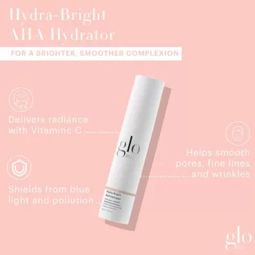 Glo Skin Beauty Hydra-Bright AHA Hydrator | Lightweight, Illuminating Treatment Moisturizer Targets A Brighter, Smoother Complexion (1.7 Fl Oz)
