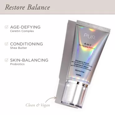 PÜR MINERALS 4-in-1 Correcting Primer, Pore Reduce...