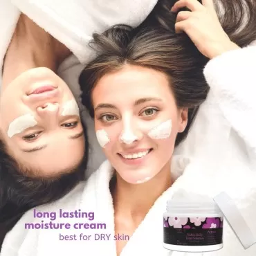 Nabia Moisturizing Face Cream with Cica, Vitamin B3, Hyaluronic Acid, Saccharomyces and Natural Lavender Scent, white, 1.69 Fl Oz
