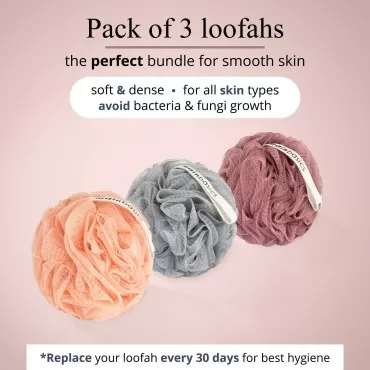 MainBasics Bath Shower Loofah Sponge Pouf Body Was...