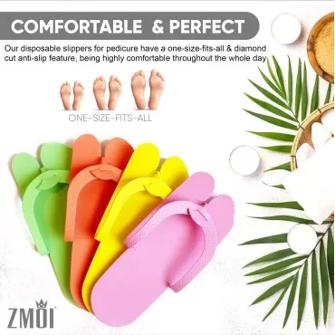 ZMOI Disposable Pedicure Slippers - 36 Pairs Anti-...