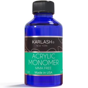 Karlash Professional Polymer Economy Kit Acrylic Powder Crystal Clear 0.5 oz and Acrylic Liquid Monomer 1 oz for Doing Acrylic Nails, MMA free, Ultra Shine and Strong Nails Acrylic Nail