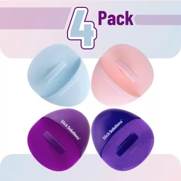Slick- Silicone Facial Cleansing Brush, 4 Pack, Fa...