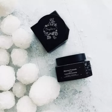Saphira Mineral Pomade for Healthy Hair and Scalp, Strong and Flexible Hold for High Gloss Long-Lasting Style, Sulfate-Free, Paraben-Free, 3 Ounce