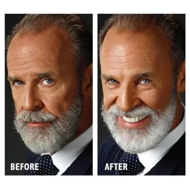 Godefroy Silver Fox Men's Silver And Gray Beard Brightener For Caucasian Hair Types, 3 Fluid Ounce