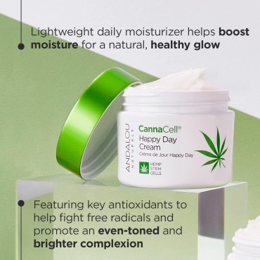 Andalou Naturals CannaCell Happy Day Cream, 1.7 Ou...