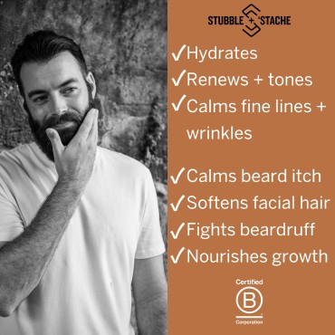 Soften: Hydrating Beard Oil + Face Oil for Men, A Beard and Skin Superfood Softens and Reduces Beard Itch, All Natural Beard Conditioner with Jojoba, Buriti Fruit Oil, Broccoli and Baobab Seed Oil, Improves Beard Texture + Growth, Fragrance Free | stubble