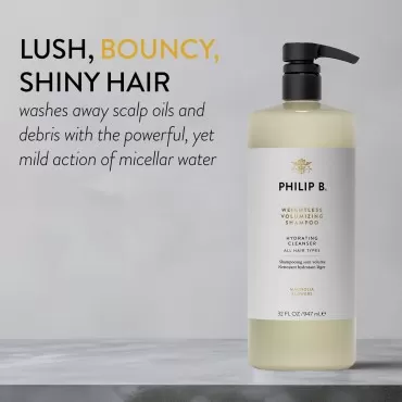 PHILIP B Weightless Volumizing Hair Shampoo 32 oz. (947 ml) | Removes Oil and Product Build-Up, Extra Body and Lushness