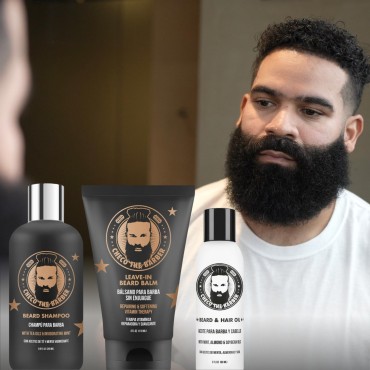 Beard kit, beard care kit with beard shampoo, beard and hair oil, beard balm, beard care kit for men, unique premium set