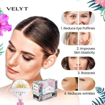 Velyt Ice Ball, (2 molds per Box). Ice Therapy for Face, Eyes and Neck, Therapeutic Cooling to Tone and Tighten Naturally, Under Eye Puffiness, Shrink Pores, Reduce Wrinkles