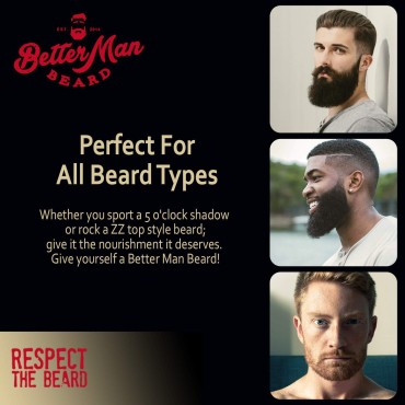 BETTER MAN BEARD Beard Oil - 2 oz All-Natural Leave-in Beard Conditioner with Therapeutic Grade Essential Oils & 100% Natural Formula - Oil1
