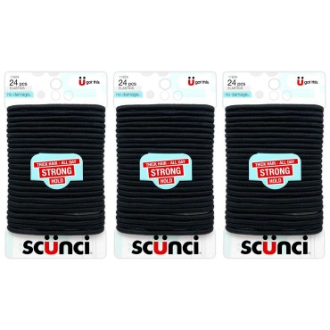 Scunci Effortless Beauty Thick Hair No-damage Blac...