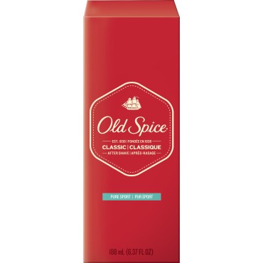 Old Spice Classic After Shave Lotion, Pure Sport, 6.37 Ounce Bottle,Pack of 3