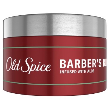 Old Spice Hair Styling Cream for Men, Low-Medium Hold/Low Shine, Barber's Blend Infused with Aloe, 3 Ounce