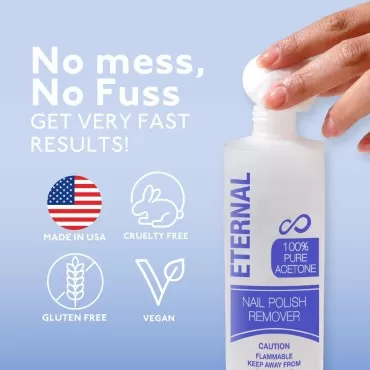 Eternal Gel Polish Remover for Nails - 100% Aceton...