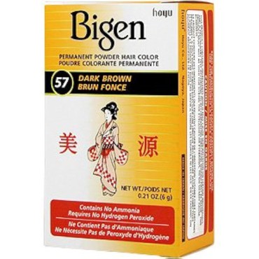 Bigen Permanent Powder Hair Color 57 Dark Brown...