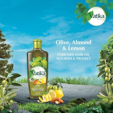 Dabur Vatika naturals Olive Enriched Hair Oil 300 Ml, Packaging May Vary
