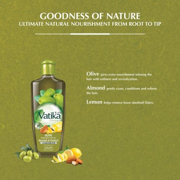 Dabur Vatika naturals Olive Enriched Hair Oil 300 Ml, Packaging May Vary
