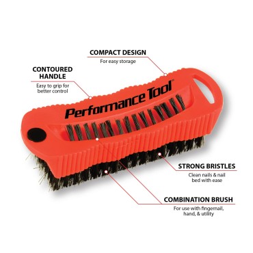 Performance Tool W9163 Utility and Fingernail Brus...