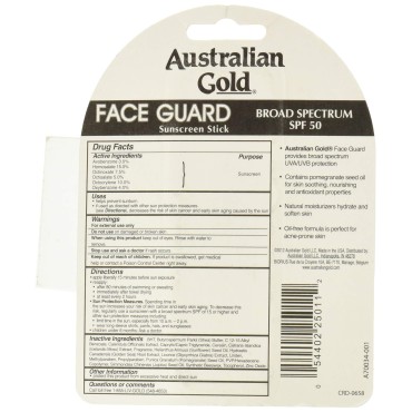 Australian Gold SPF 50+ Face Guard, 0.5 Ounce (Pack of 2)
