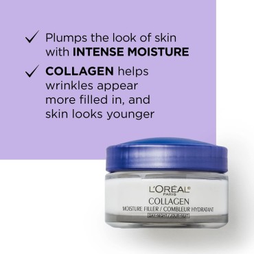 L'Oreal Paris Collagen Daily Face Moisturizer, Red...