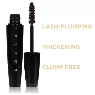 L'Oreal Paris Voluminous Extra Volume Collagen Washable Mascara, Black, 1 Tube