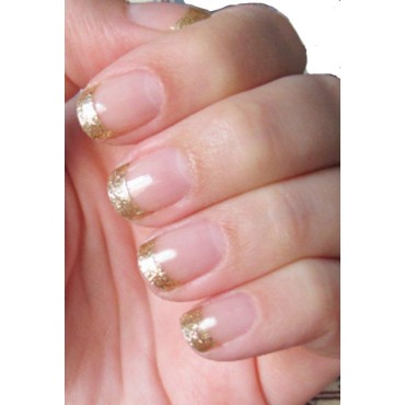 Sally Hansen Salon Effects French Mani Real Nail Polish Strips, Gold Cabaret, 32 Count