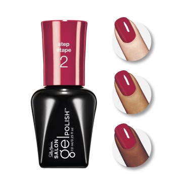 Sally Hansen Salon Gel Polish Nail Lacquer, Red My Lips, 0.14 Fl Oz