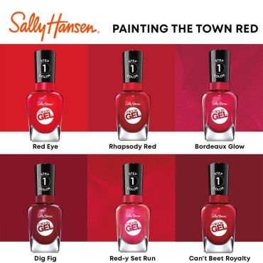 Sally Hansen Miracle Gel Nail Polish, Shade World Wide Red 409 (Packaging May Vary)