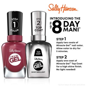 Sally Hansen Miracle Gel Nail Polish, Shade Off with her Red! 444 (Packaging May Vary)