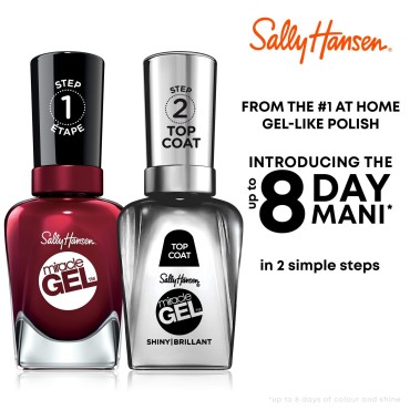 Sally Hansen Miracle Gel Nail Polish, Shade Off with her Red! 444 (Packaging May Vary)