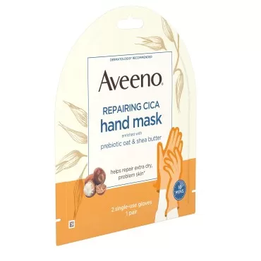 Aveeno Repairing CICA Hand Mask with Prebiotic Oat...