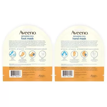 Aveeno Repairing CICA Foot Mask & Hand Mask with P...