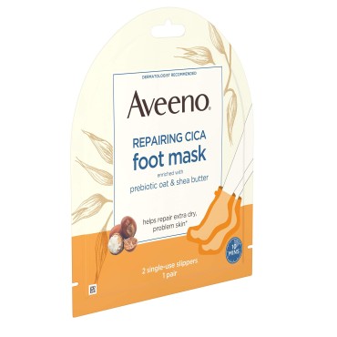 Aveeno Repairing CICA Foot Mask with Prebiotic Oat...