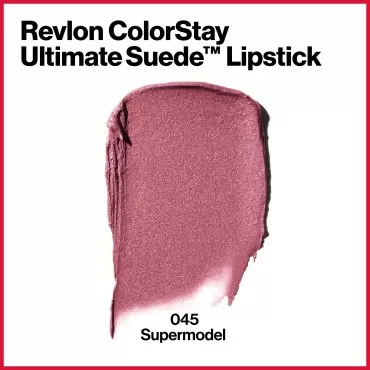 Revlon Lipstick, ColorStay Ultimate Suede Lipstick, High Impact Lip color with Moisturizing Creamy Formula, Infused with Vitamin E, 045 Supermodel, 0.09 Oz