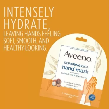 Aveeno Repairing CICA Hand Mask with Prebiotic Oat...